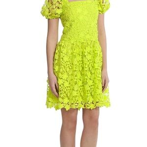 New Donna Morgan Women's Square Neck Short Sleeve Lace Dress size 10.